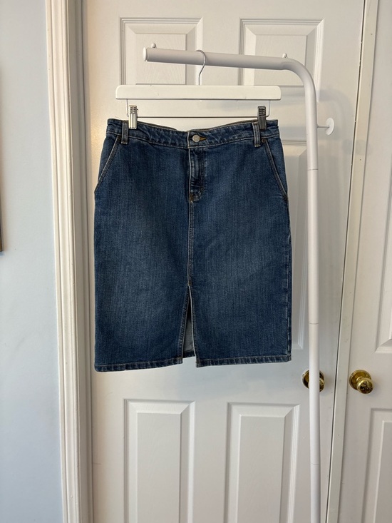 J. Crew Blue Highrise Denim Skirt Size 6 Cotton Jean - Picture 6 of 6